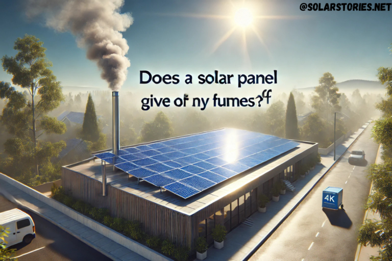 does a solar panel give off any fumes