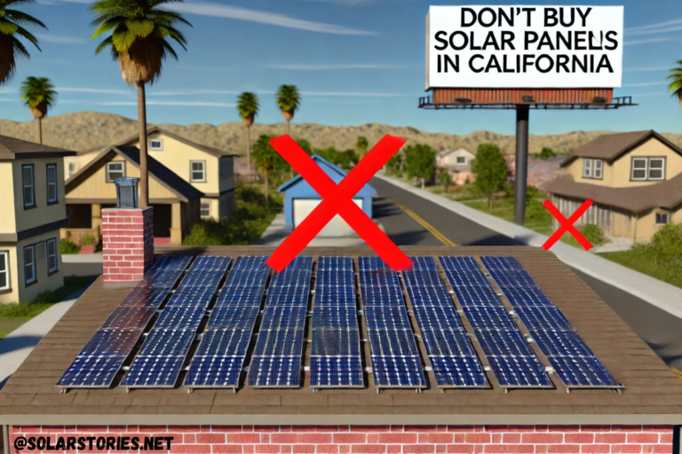 don t buy solar panels in california