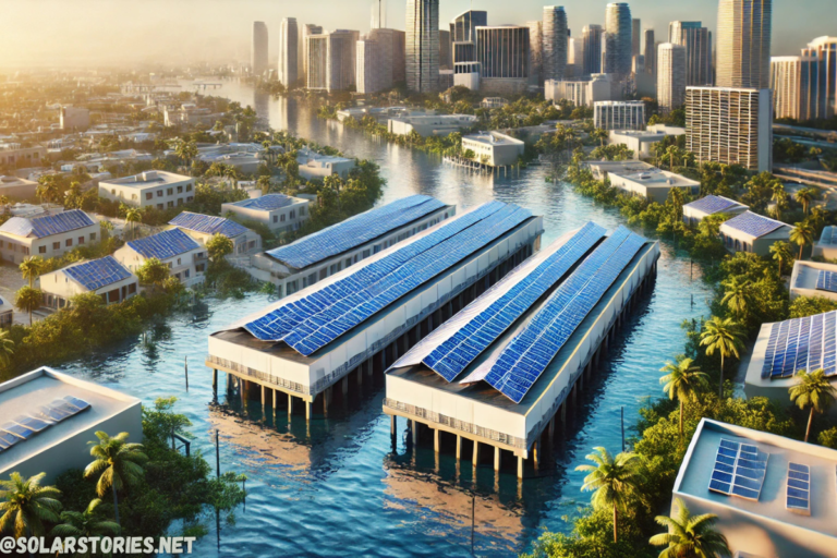 how can solar panels decrease the flooding issues in miami