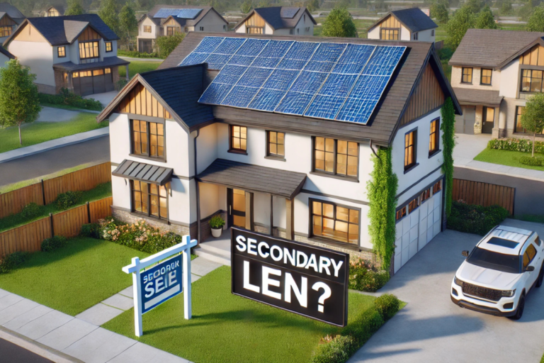 is a solar panel a secondary lien on a house