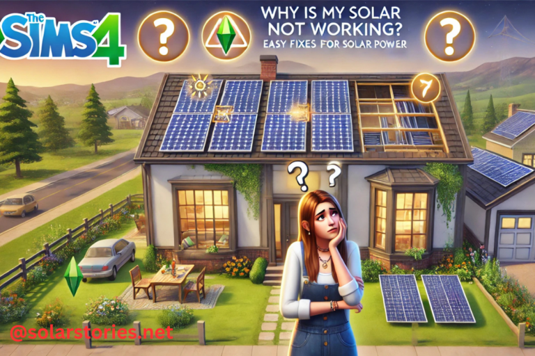 why is my solar not working sims 4