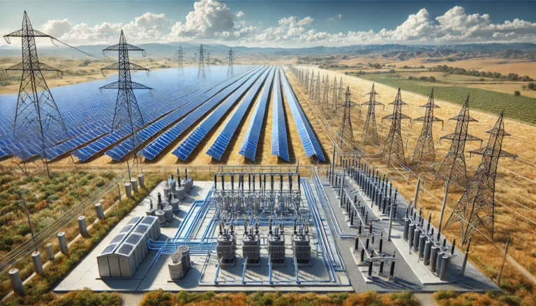 line tap vs. substation injection solar farm