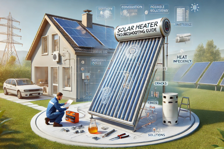 solar powered heater with single glass panel problems and solutions