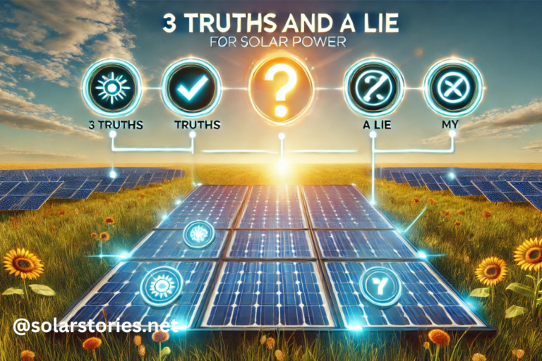 3 truths and a lie for solar power