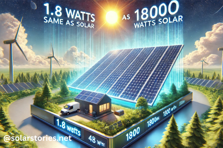 1.8 watts same as 1800 watts solar