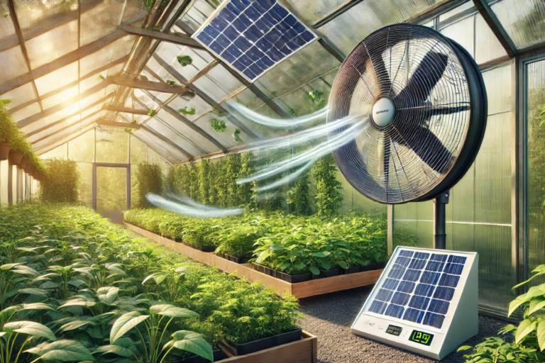 solar greenhouse fan