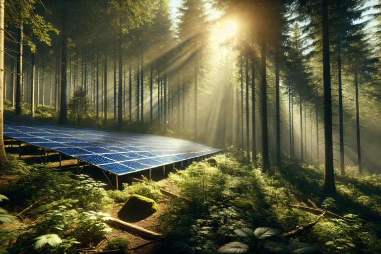 does forest produce enough sunlight for solar panels