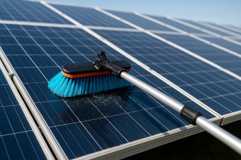 solar panel cleaning brush