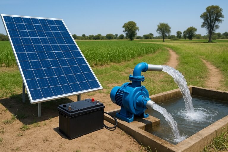 solar power pump with battery backup
