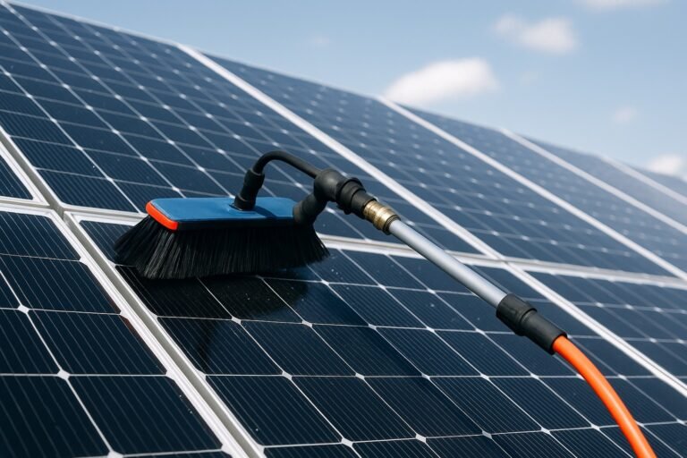 brush for cleaning solar panels